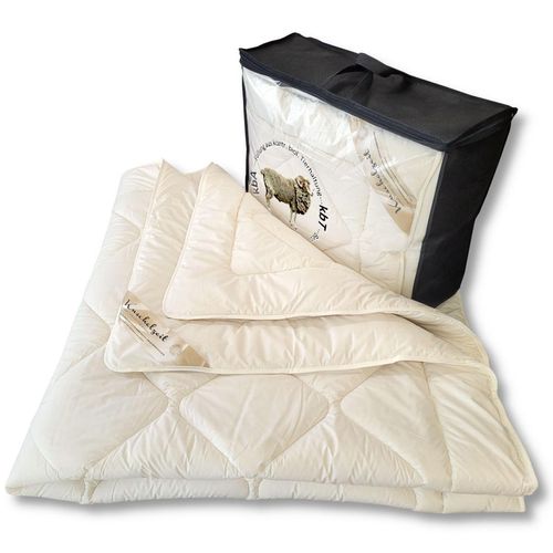 Bio Merino Schafschurwolle Ganzjahresdecke Kuschelzeit kbA und kbT in 200x220 cm