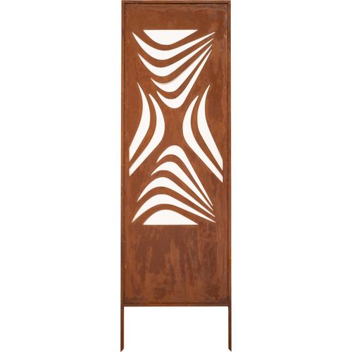 Sichtschutz Metall - 160 cm x 50 cm - Edelrost - Rostoptik Sichtschutz für Garten - Sichtschutzelement - Sichtschutzwand - Gartendekoration Zaun - Rost