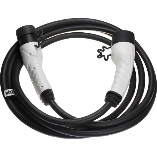 vhbw Ladekabel Typ 2 zu Typ 2 kompatibel mit Citroen e-Berlingo, C5 X PHEV, C5 Aircross PHEV, C4, AMI, E-C3 Elektroauto, 3-phasig, 32 A, 22 kW, 5 m