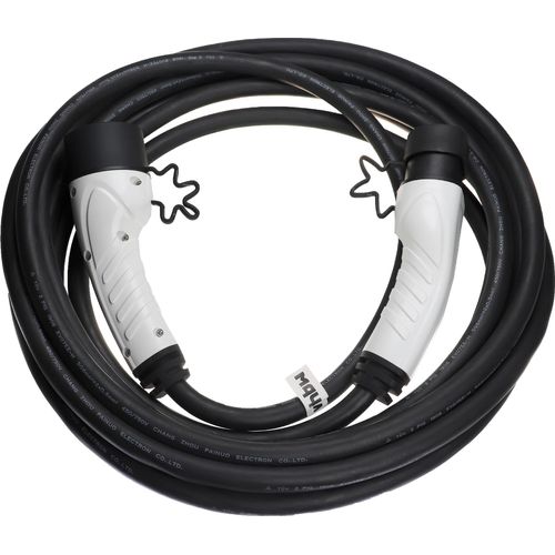 vhbw Ladekabel Typ 2 zu Typ 2 kompatibel mit Citroen e-Berlingo, C5 X PHEV, C5 Aircross PHEV, C4, AMI, E-C3 Elektroauto, 3-phasig, 32 A, 22 kW, 10 m
