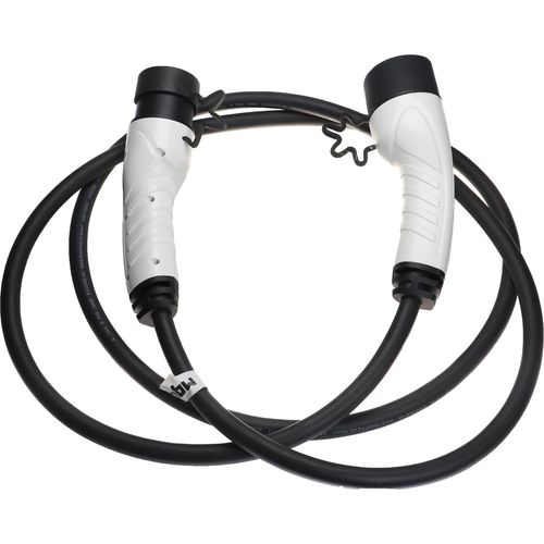 vhbw Ladekabel Typ 2 zu Typ 2 kompatibel mit Citroen e-Berlingo, C5 X PHEV, C5 Aircross PHEV, C4, AMI, E-C3 Elektroauto, 3-phasig, 16 A, 11 kW, 3 m