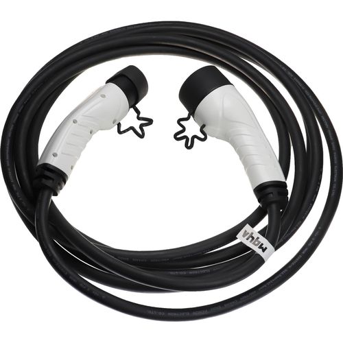 vhbw Ladekabel Typ 2 zu Typ 2 kompatibel mit Citroen e-Berlingo, C5 X PHEV, C5 Aircross PHEV, C4, AMI, E-C3 Elektroauto, 3-phasig, 16 A, 11 kW, 7 m