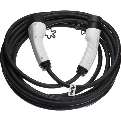 vhbw Ladekabel Typ 2 zu Typ 2 kompatibel mit Citroen e-Berlingo, C5 X PHEV, C5 Aircross PHEV, C4, AMI, E-C3 Elektroauto, 3-phasig, 16 A, 11 kW, 10 m