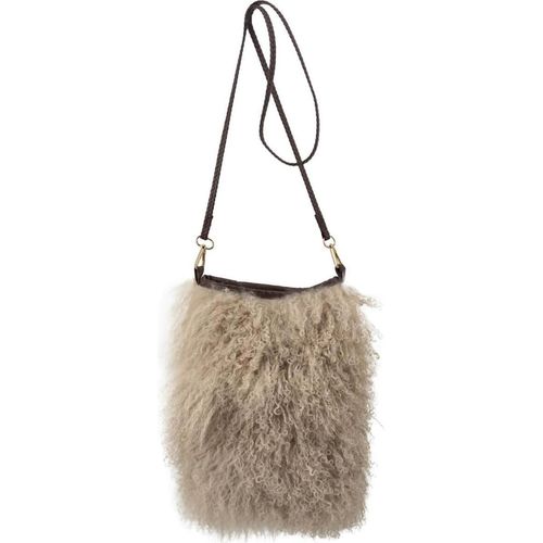 Lammfell Tibet Handtasche Beige -