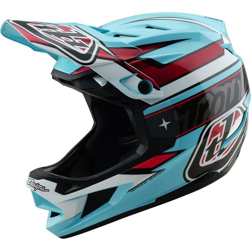 Troy Lee Designs D4 Polyacrylite MIPS Helm, Linear, blue, XL | 60-61cm