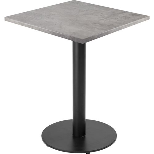 Tisch 60 cm schwarzes Bein und graue Betonbeschichtung - Oviala Rivoli