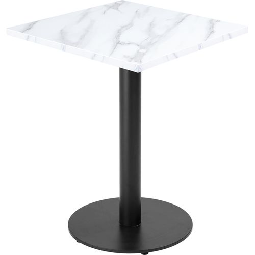Tisch 60 cm schwarzes Bein und weißes Marmorverkleidung - Oviala Rivoli
