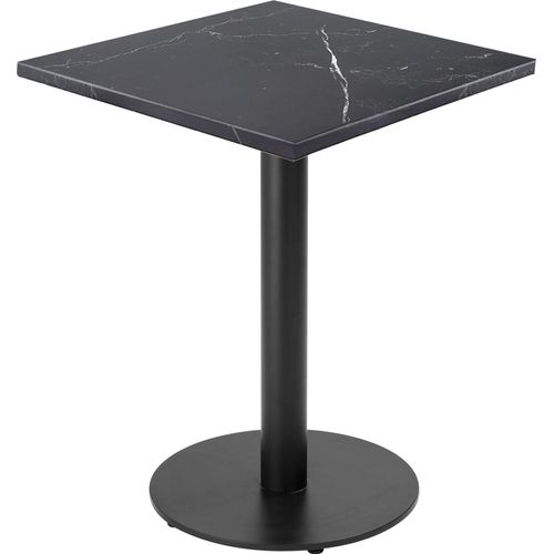 Tisch 60 cm schwarzes Bein und schwarze Marmorbeschichtung - Oviala Rivoli