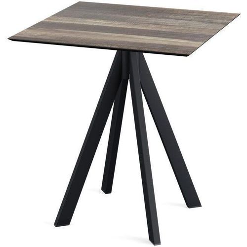 Tisch Infinity Stahl HPL Schwarz 70 x 70 x 73,2 cm Tropical.