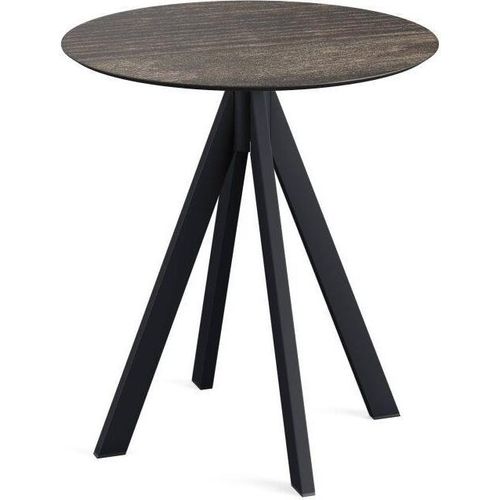 Tisch Infinity Stahl HPL Schwarz 70 x 70 x 73,2 cm Riverwashed