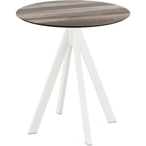 Tisch Infinity Stahl HPL Weiß 70 x 70 x 73,2 cm Tropical Wood
