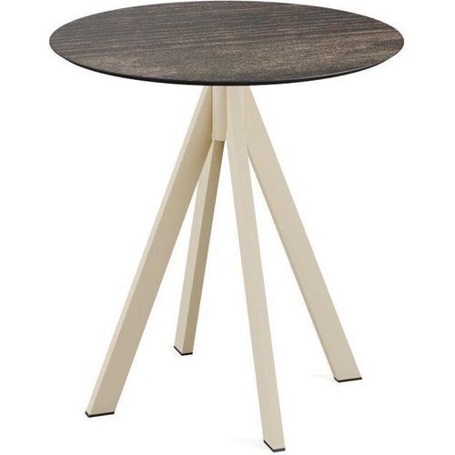 Tisch Infinity Stahl HPL Beige 70 x 70 x 73,2 cm Riverwashed