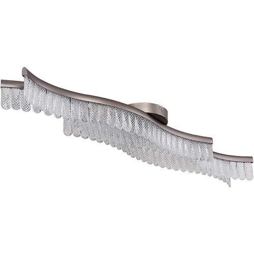 LED Deckenlampe, graphit, Kristalle klar, L 108 cm