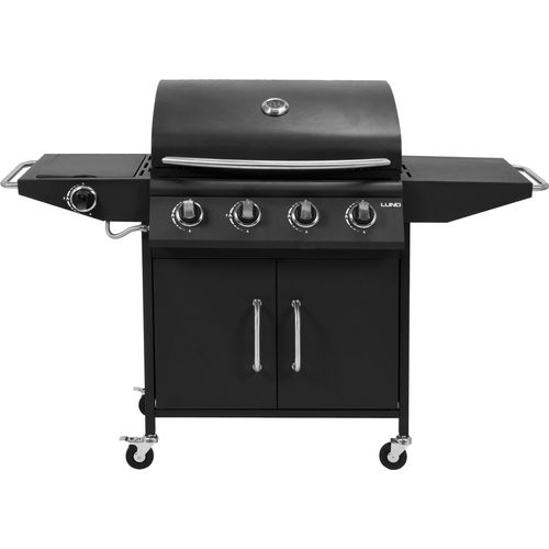 Gasgrill 16kW, 4+1 Brenner, Stahl 148 x 52 x 106 cm
