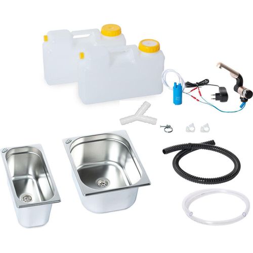 230V Miniküche Verkaufsstand Bausatz Spüle 325x265x150x 325x176x150 Doppelbecken