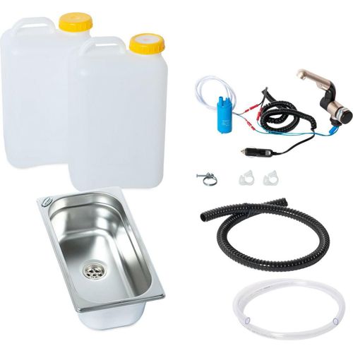 12V Miniküche Campingküche Wohnmobil Spülbecken Waschbecken Bulli womo Groß 19Li