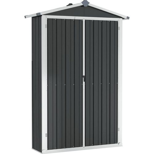 Gerätehaus Anthrazit 116x45x175 cm Verzinkter Stahl
