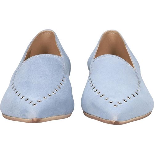 Donna Carolina Slipper & Mokassin TRAY LOOP, Rauleder, Blau, Damen