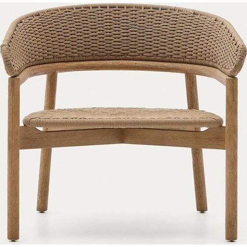 Sessel Arinella 60 x 67 x 66 cm Akazienholz Stahl Seil Natur Braun