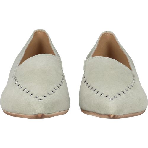 Donna Carolina Slipper & Mokassin TRAY LOOP, Rauleder, Grün, Damen