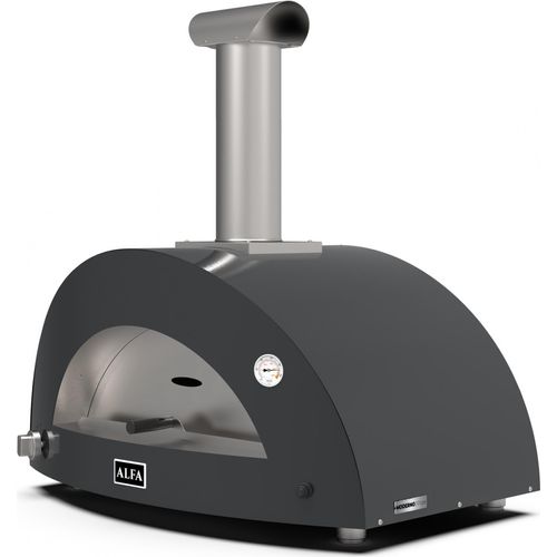 Alfa Forni Gas Pizzaofen MODERNO 3 Pizze Schiefer Grau FXMD-3P-GGRA-DE