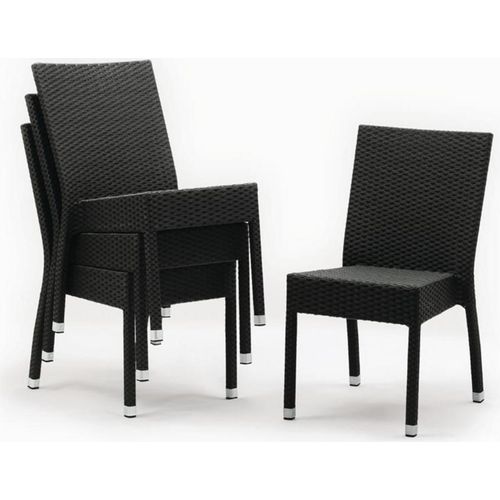 Bolero Rattanstühle - anthrazit - stapelbar - 12 Gartenstühle