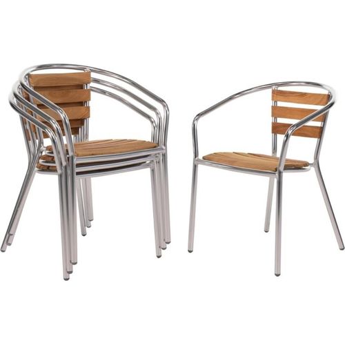 Bolero Bistrostühle mit Armlehne - Eschenholz - 8 Stühle