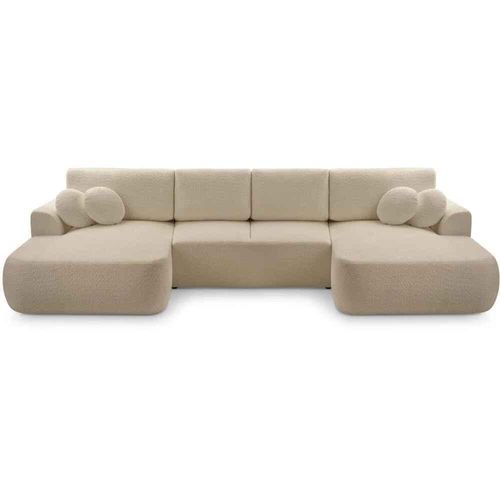 BEAUTYSOFA Ecksofa mit Schlaffunktion VENTO U, U-Form, Farbe: Cappuccino (Coral50)