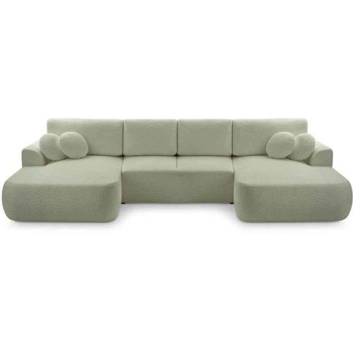 BEAUTYSOFA Ecksofa mit Schlaffunktion VENTO U, U-Form, Farbe: Minze (Coral55)