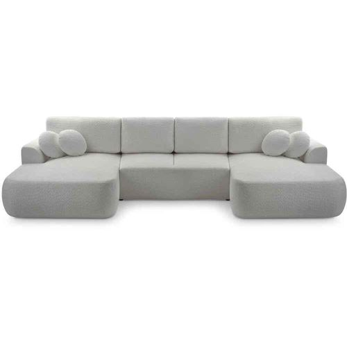 BEAUTYSOFA Ecksofa mit Schlaffunktion VENTO U, U-Form, Farbe: Hellgrau (Coral75)