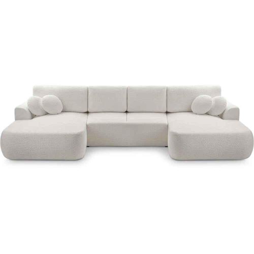 BEAUTYSOFA Ecksofa mit Schlaffunktion VENTO U, U-Form, Farbe: Beige (Coral65)