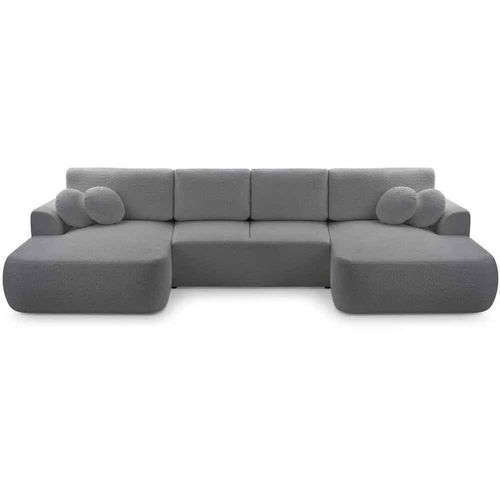 BEAUTYSOFA Ecksofa mit Schlaffunktion VENTO U, U-Form, Farbe: Dunkelgrau (Coral80)