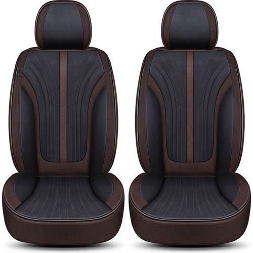 Toyota Land Cruiser J12 Baujahr 2002-2009 kompatible Schonbezüge in Braun / Schwarz V3