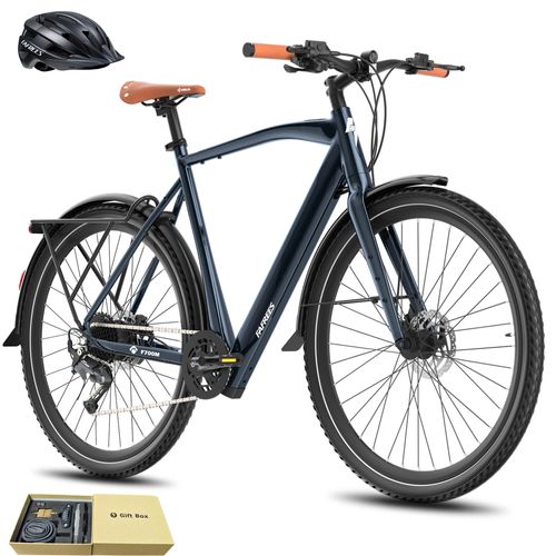 Elektrofahrrad MTB 28 Zoll 175 - 210 cm Rostfreie Aluminiumlegierung bis zu 100 km Wasserdicht IPX4 Herren Pedelec mit 9 Gang, Blau