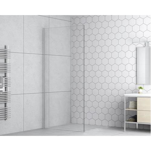 form&style Walk In MODENA 140 x 195 cm Profil chrom Klarglas schmutzabweisende Glasbeschichtung