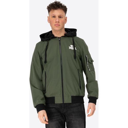 Herren Jacke mit Kapuze schmale Passform SHALFORD Olive/Black/White 3XL Lonsdale