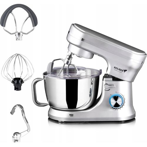Küchenmaschine Planetenmixer Robomax X-2400-W Silber Doubleorbit Pulse