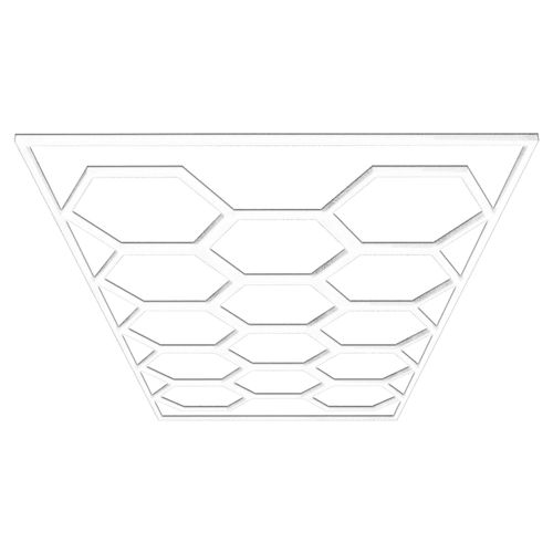 Hexagon LED Garage Light, 3 einstellbare Helligkeitsstufen, LP004N/dimmbar, PVC-Rahmen