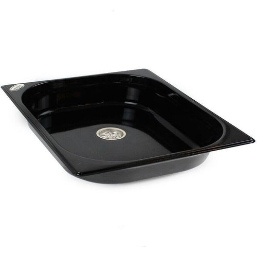 Spülbecken 325x265x65 Edelstahl mit Ablauf Camping Spüle Waschbecken Wohnmobil
