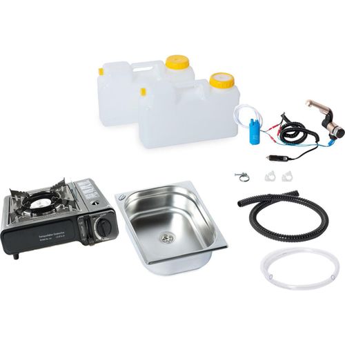 12V Camping Miniküche Wohnmobil Bausatz Spüle 325x265x100 mm Barwig + Gaskocher