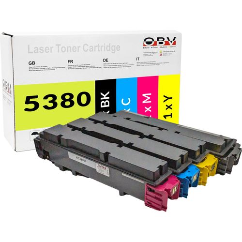OBV Toner Set ersetzt Kyocera TK-5380 – kompatibel MA4000Cifx, PA4000cx – Schwarz, Cyan, Magenta, Gelb – 4er Sparpaket