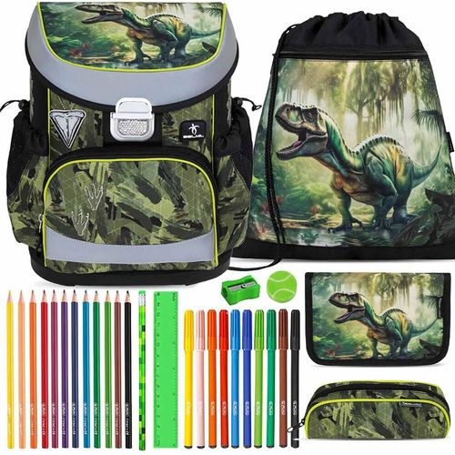 Belmil Schulranzen Set Mini Fit Lost World 10-teilig gefüllt