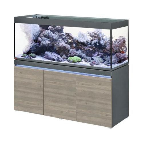 Aquariumkombination EHEIM incpiria 530 mit Förderpumpe und beleuchtbaren Unterschrank graphit/ rustic Eiche (ohne Aquarium Beleuchtung)