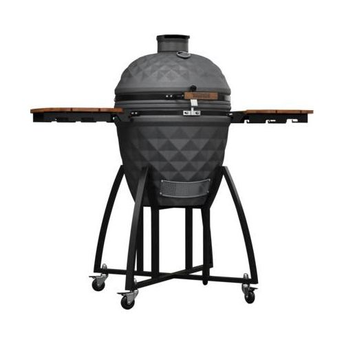Keramikgrill TENNEKER Comet TC-4 mit Easy-Lift-Scharnier und stabilen Bambus-Seitentische