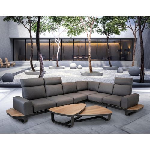 Gartenlounge-Set ></noscript>Zanzibar< (3er-Set) Lounge 304x79/83,5x256cm, Tiche 102x35x80cm / 102x26x80cm