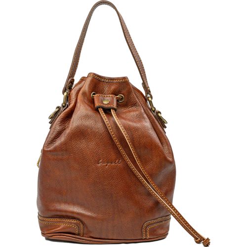 bupell Handtasche Celestina aus pflanzlich gegerbtem Leder - Handgefertigt in Italien - Handtasche Marrone (Braun)