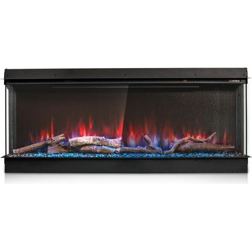 Termofol Elektrokamin - Kamin Elektrisch - Elektrokamin mit Heizung und Kaminfeuer - Schwarz - 203,2x46x17,9 cm