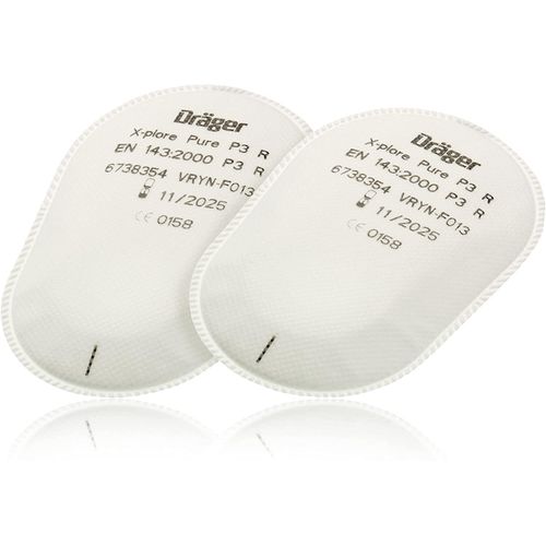 Dräger Partikelfilter Bajonett Pure P3 R wirksam als Staubschutzfilter gegen Pollen, Partikel und Staub Verpackungseinheit: 20