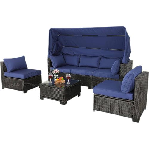 Outdoor Sofa Eleni Braun/Blau