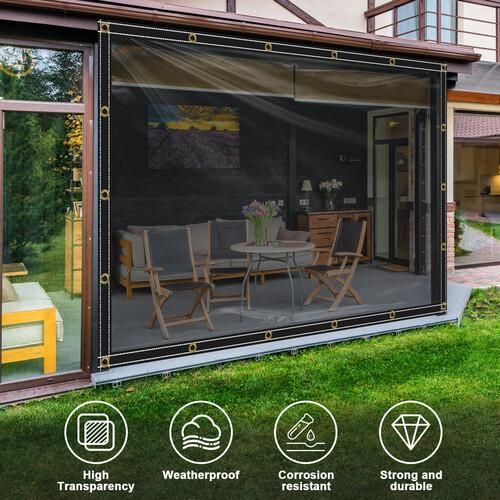 (6mx4m)Wasserdichte Plane mit ösen 420g/m² Abdeckplane Zeltplane mit Seil und Kabelbinder, Sonnenschutz UV-Schutz PVC Faltbar Terrassenplane für Pflanzen Gewächshaus Gartenmöbel